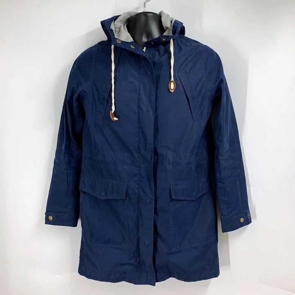 Marine Layer Women’s Millie Hooded Full Zip‎ Long Sleeve Raincoat Jacket Size S